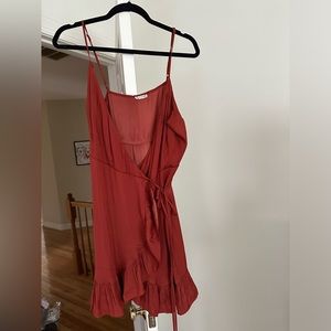 Free People Wrap Dress in Burnt Orange
